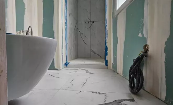Travaux de construction de salle de bain, Houilles, PROJET CONSTRUCTION